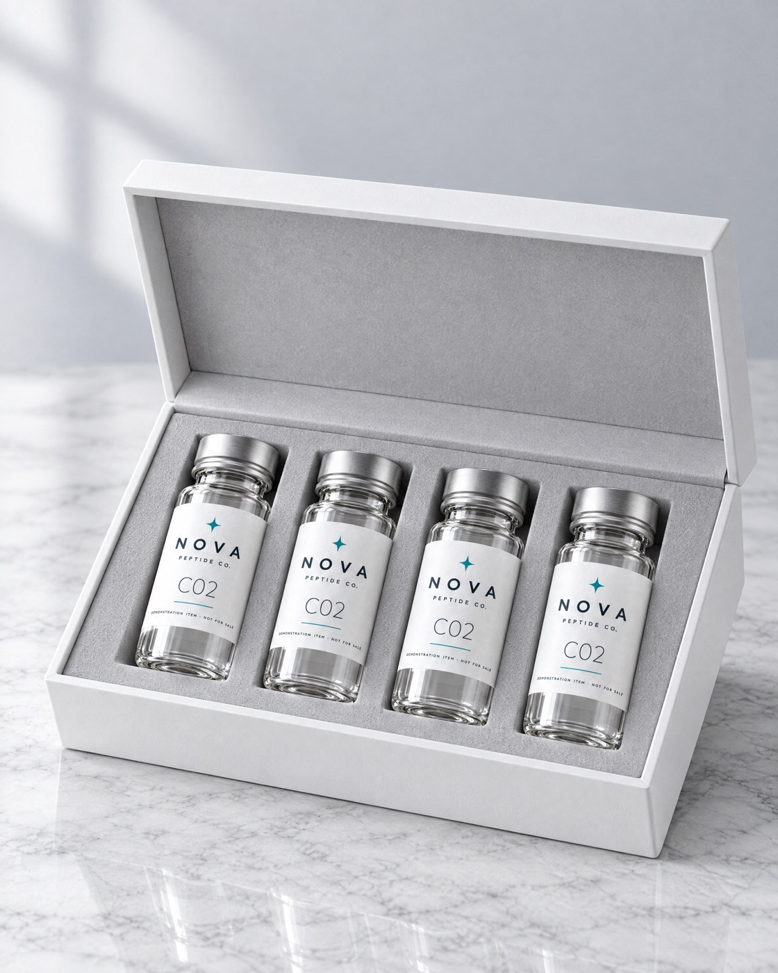 NOVA Reference C02 — illustrative image of fictional demonstration packaging