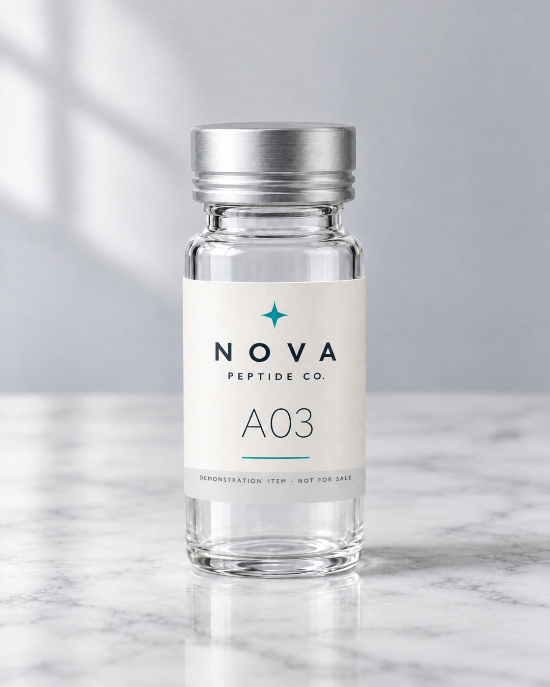 NOVA Series A03 — illustrative image of fictional demonstration packaging
