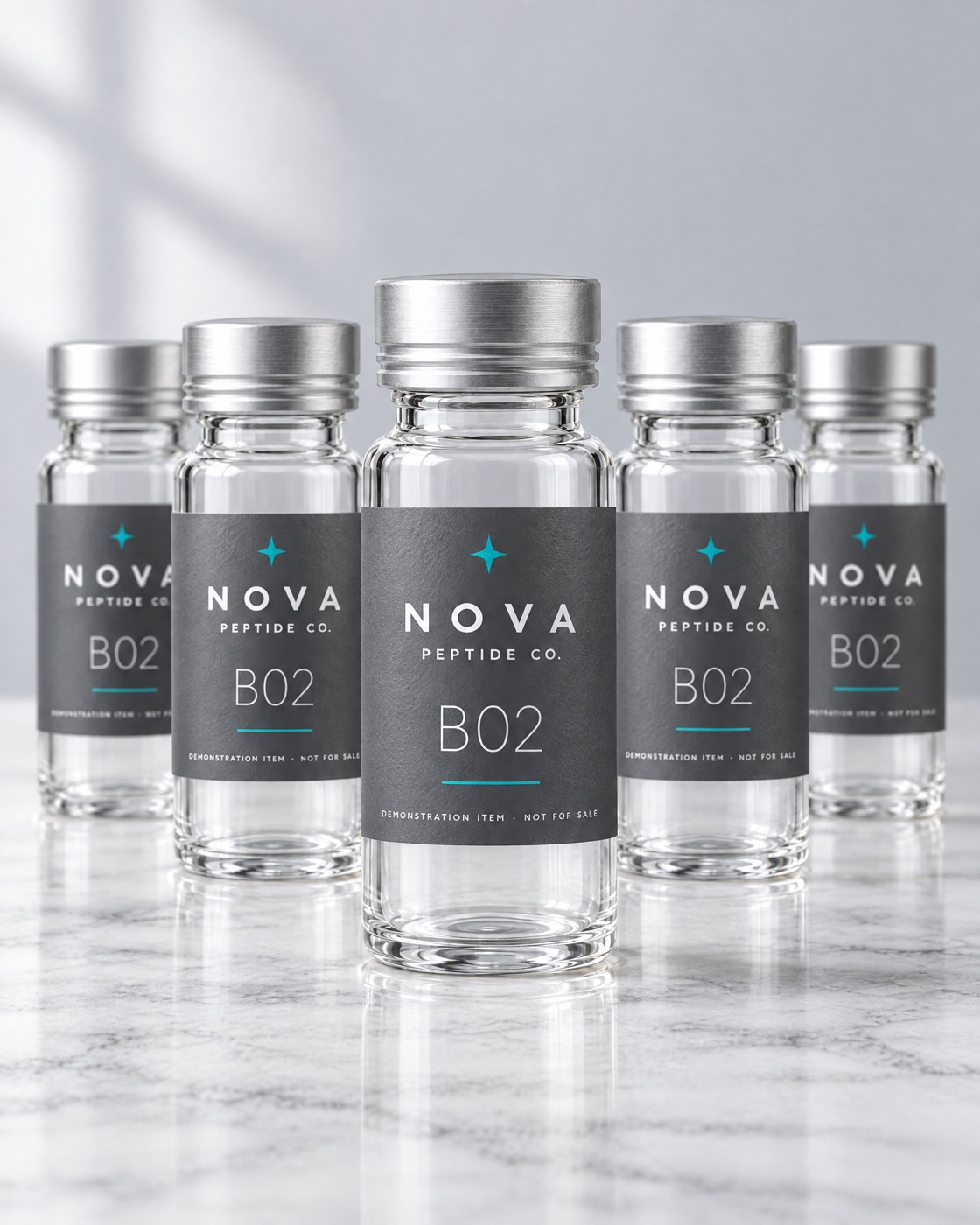 NOVA Series B02 — illustrative image of fictional demonstration packaging
